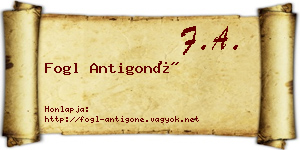 Fogl Antigoné névjegykártya